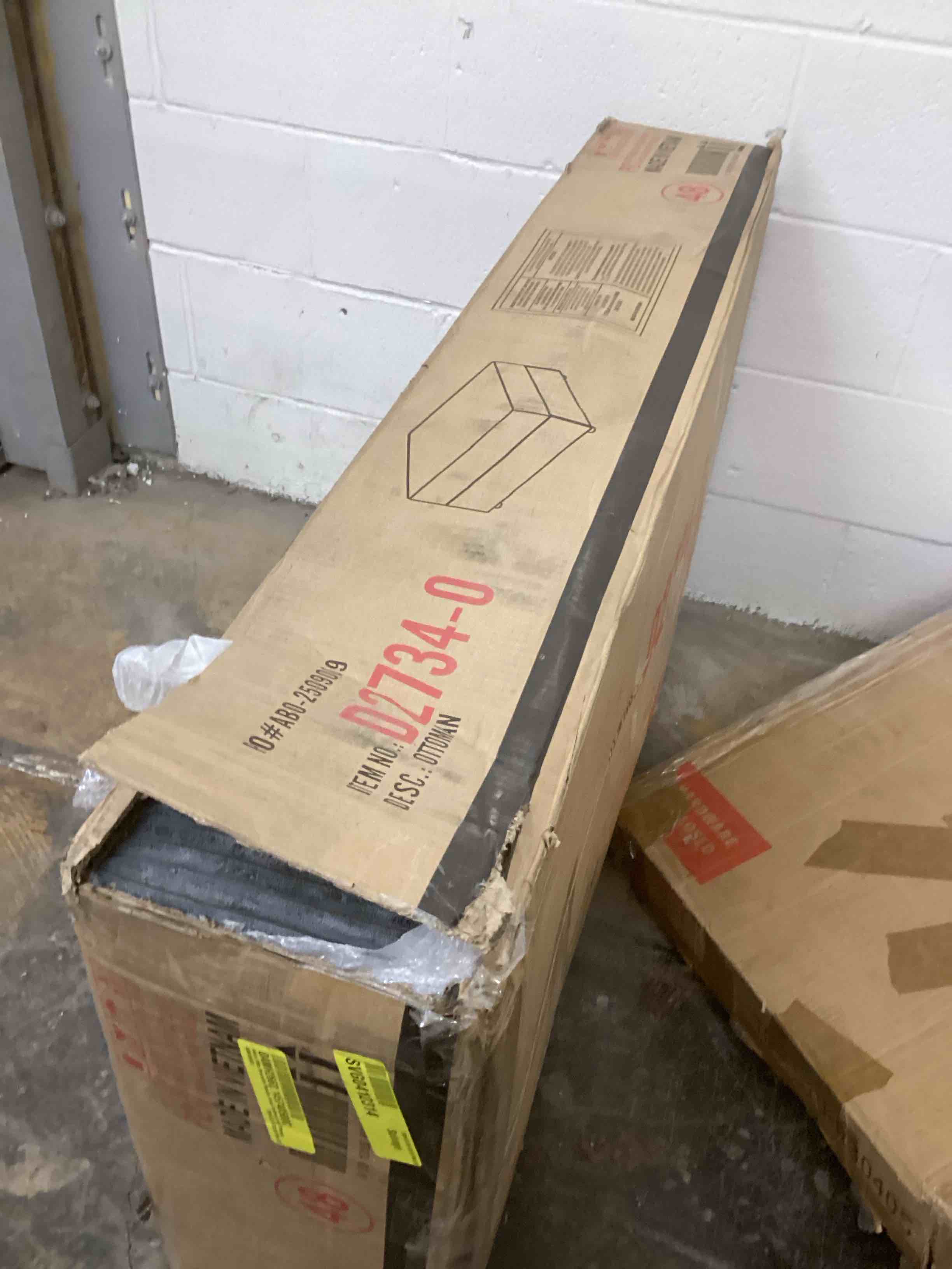 Condition photo showing Good Condition for ashira wide reversible modular corner sectional with ottoman ,gray (incomplete 2 boxes only)