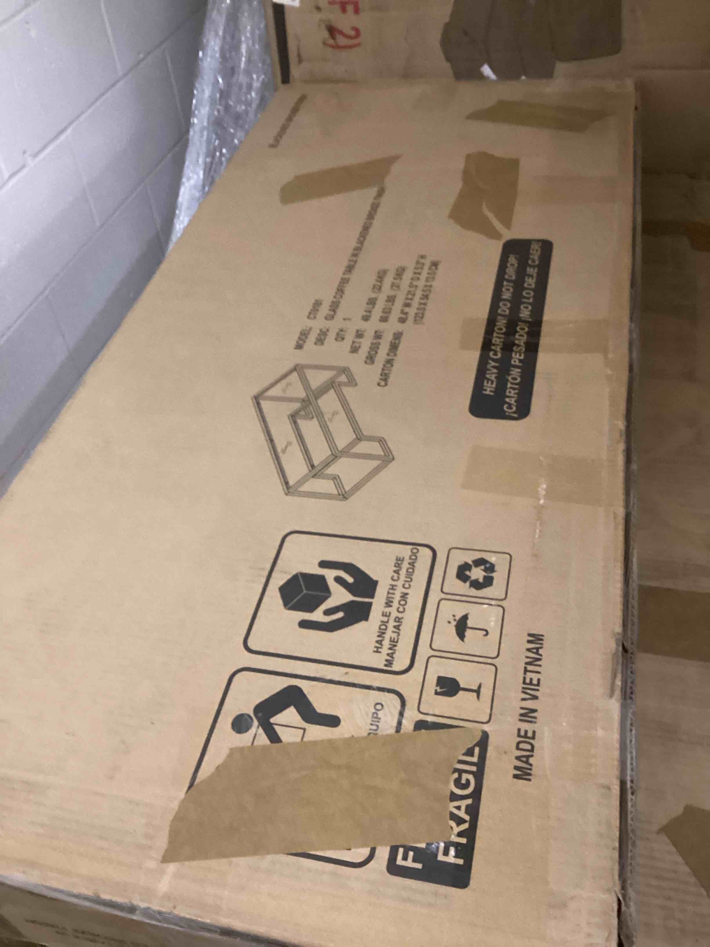 Condition photo showing New/Like New for Henn&Hart 45" Wide Rectangular Coffee Table in Blackened Bronze, Modern coffee tables for living room, studio apartment essentials