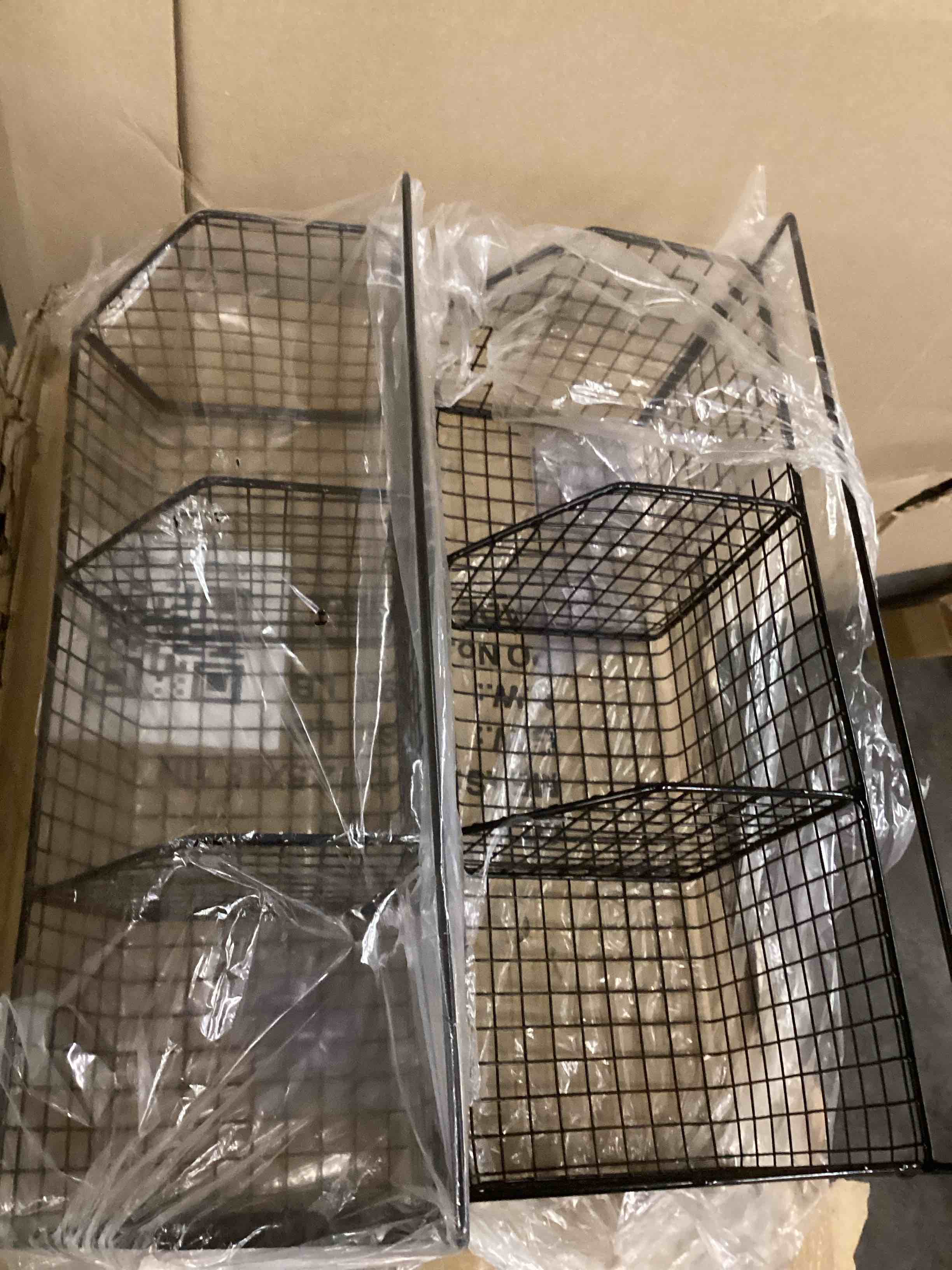 Condition photo showing New/Like New for Amosfun Wall Mounted Kitchen Storage Rack Metal Shelf for Dish Cloths Onions Ginger and Garlic Space Saving Organizer for Kitchens and Easy to Clean Design 2-pack