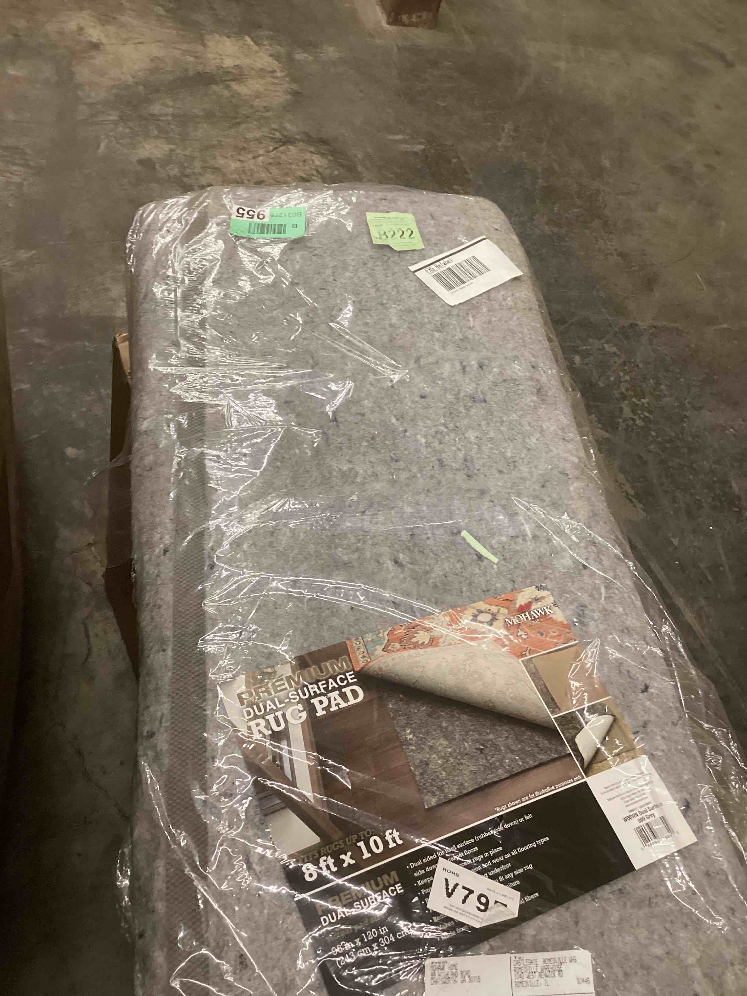 Condition photo showing New/Like New for premium dual-surface rug pad 8 ft x 10 ft