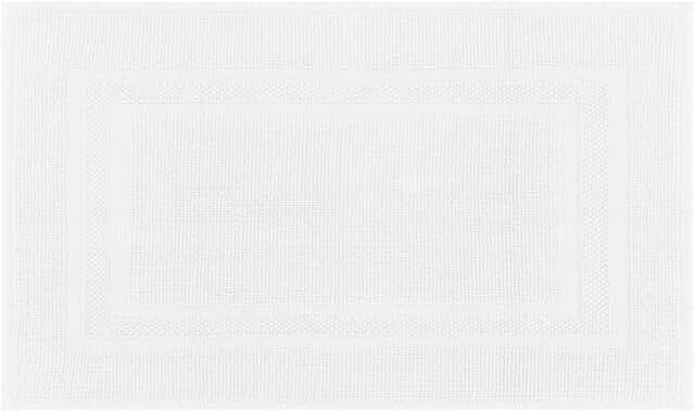 20" x 32" Comfortable & Absorbent Washable Textured Woven Rug for Bathroom, White
