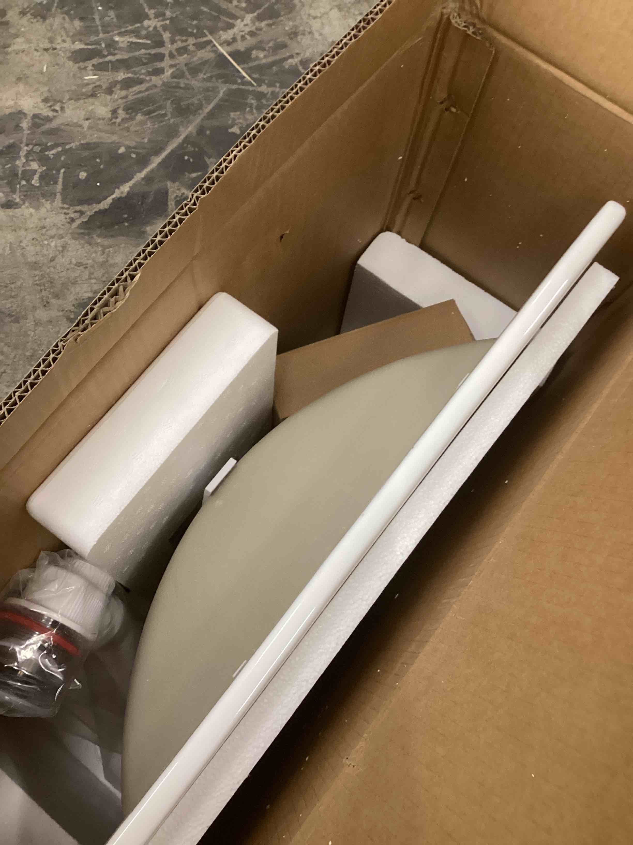 Condition photo showing New/Like New for Marilyse 24" Freestanding Single Bathroom Vanity with Ceramic Sink Top, Faucet (incomplete sink only)