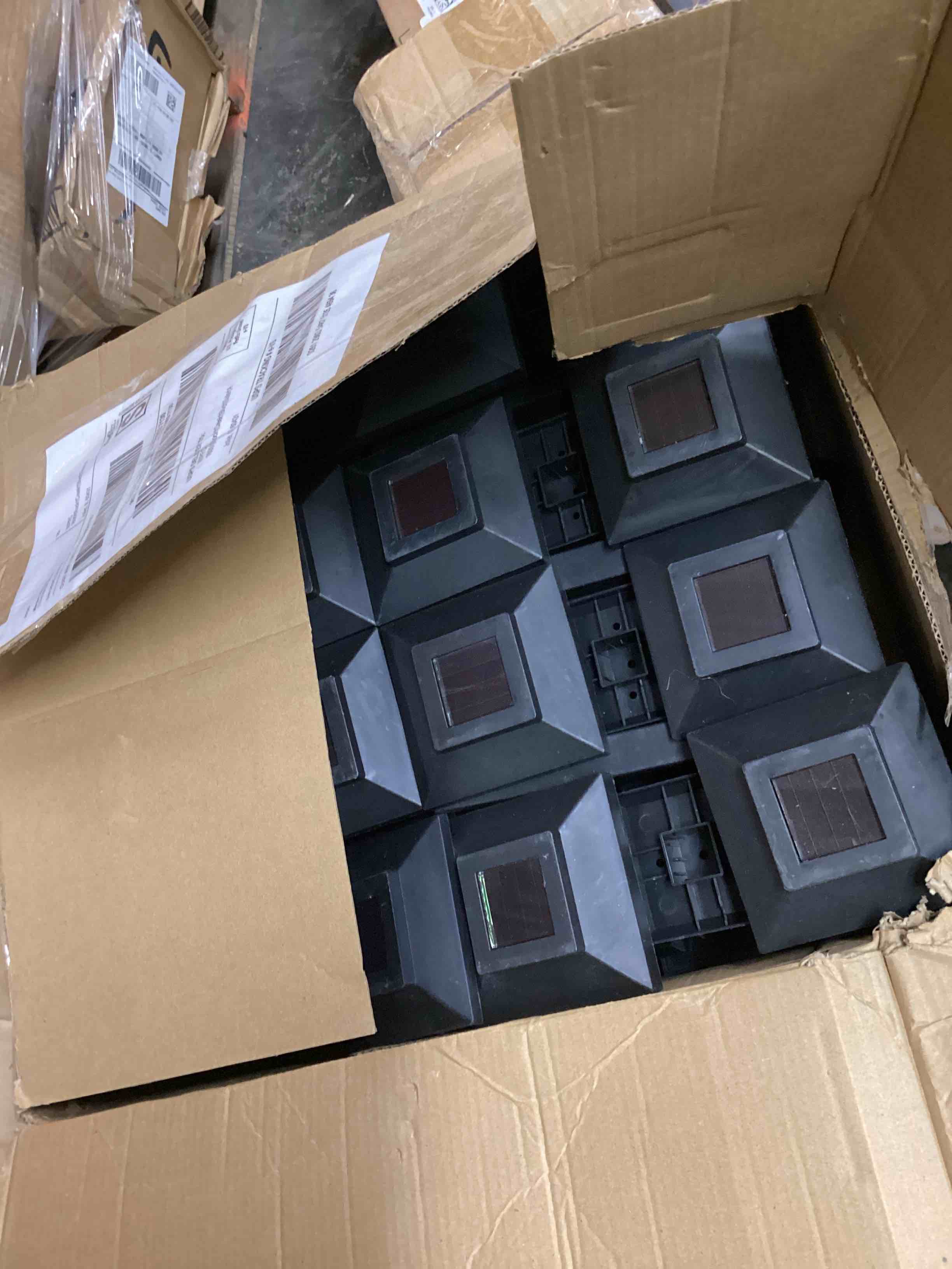 Condition photo showing As Is for Treela 24 Pack Solar Pathway Lights Outdoor Waterproof LED Solar Powered Landscape Lights Decor for Yard Garden Patio Lawn Driveway Walkway Sidewalk Pathway Outdoor