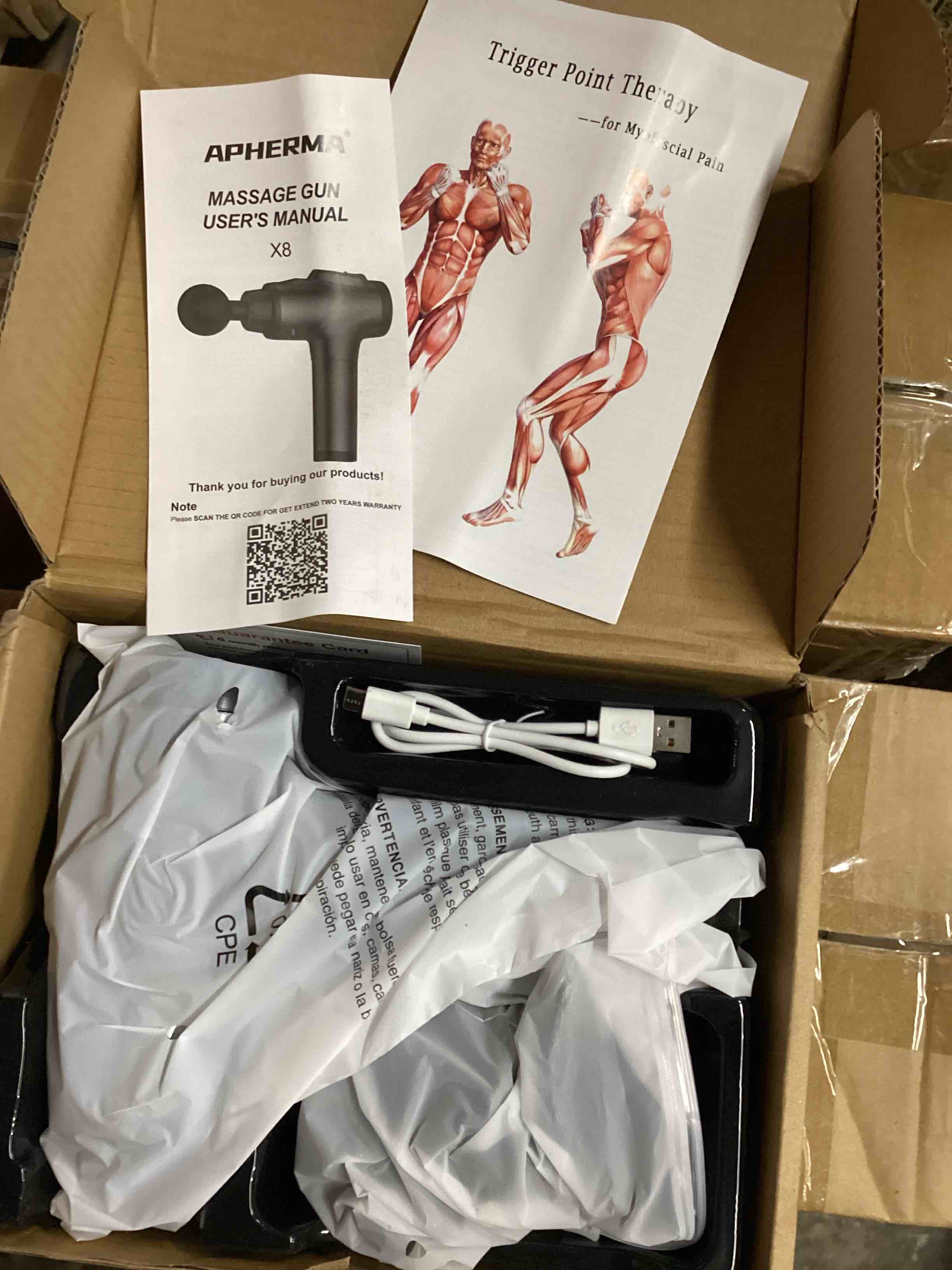 Condition photo showing Good Condition for Massage Gun Deep Tissue, Handheld Electric Muscle Massager, High Intensity Percussion Massage Device for Pain Relief with 9 Attachments & 30 Speed(Grey)