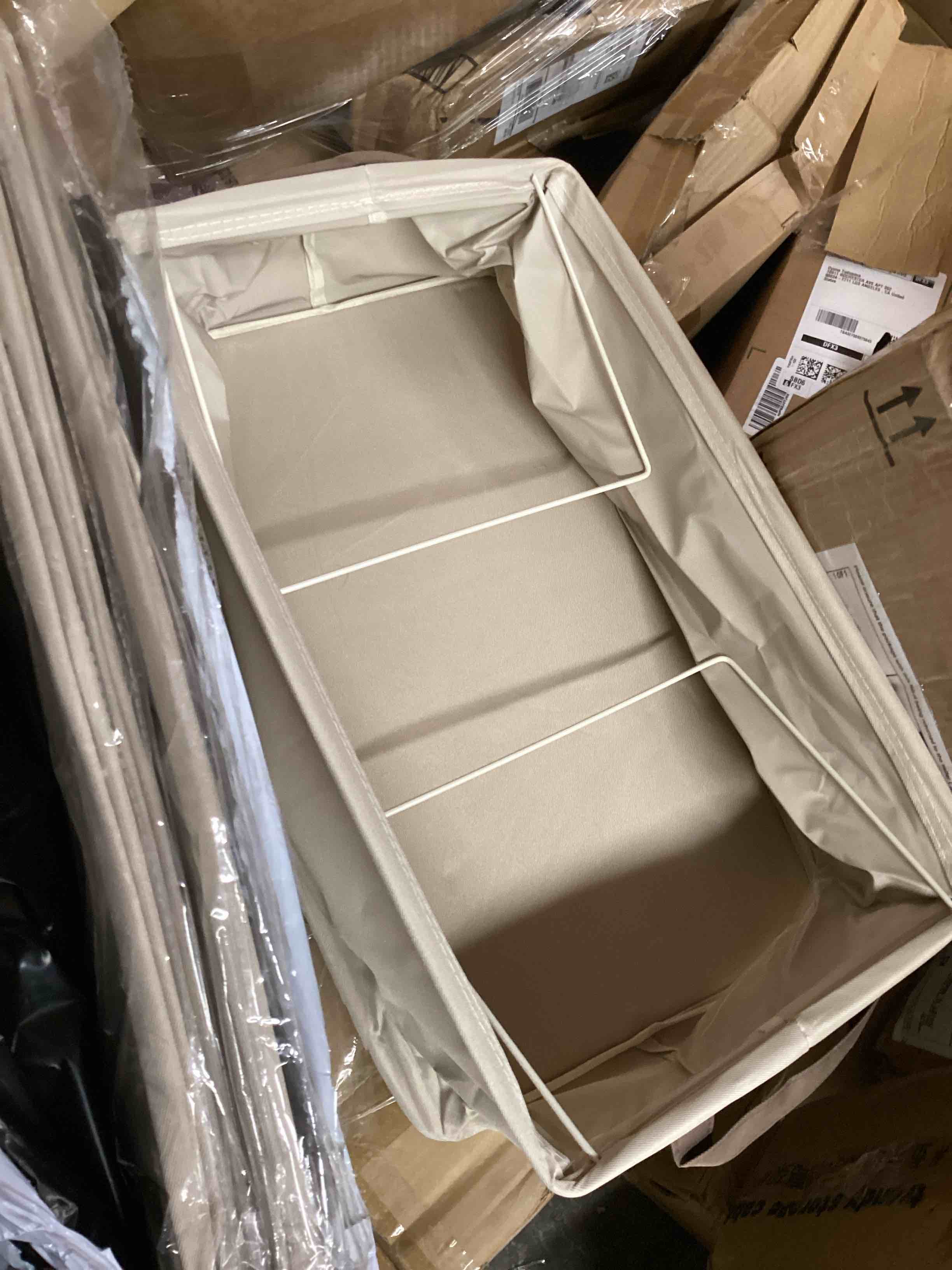 Condition photo showing Good Condition for SNWDN 4PK Closet Storage Bins for Shelves Fabric Baskets Handles Beige