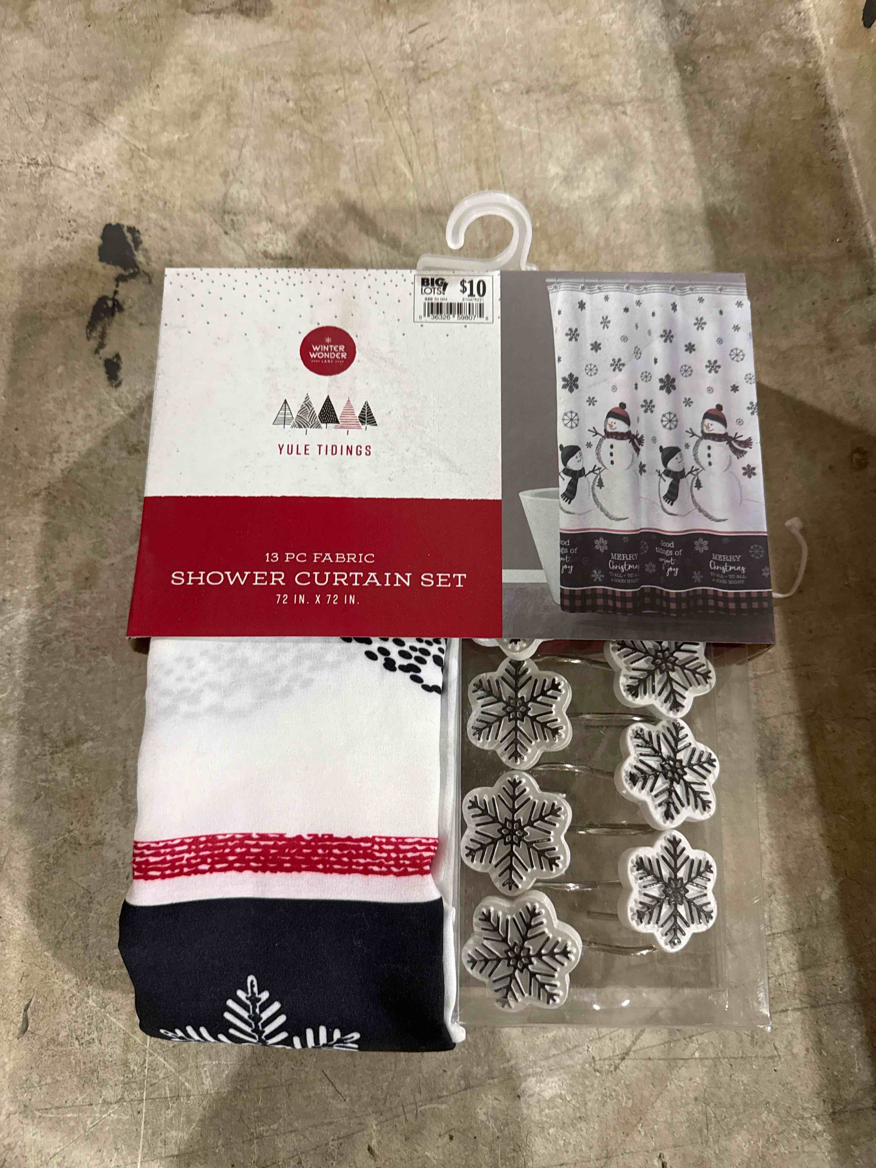 13 piece fabric shower curtain set