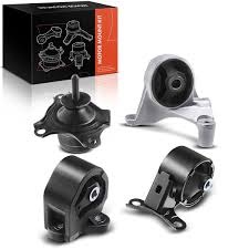 A- Premium set of 4 pieces engine mount and transmission mount compatible with Honda Civic 2001/2002/2003/2004/2005 