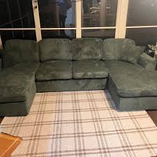 latitude run loette 3 piece upholstered sectional color green 