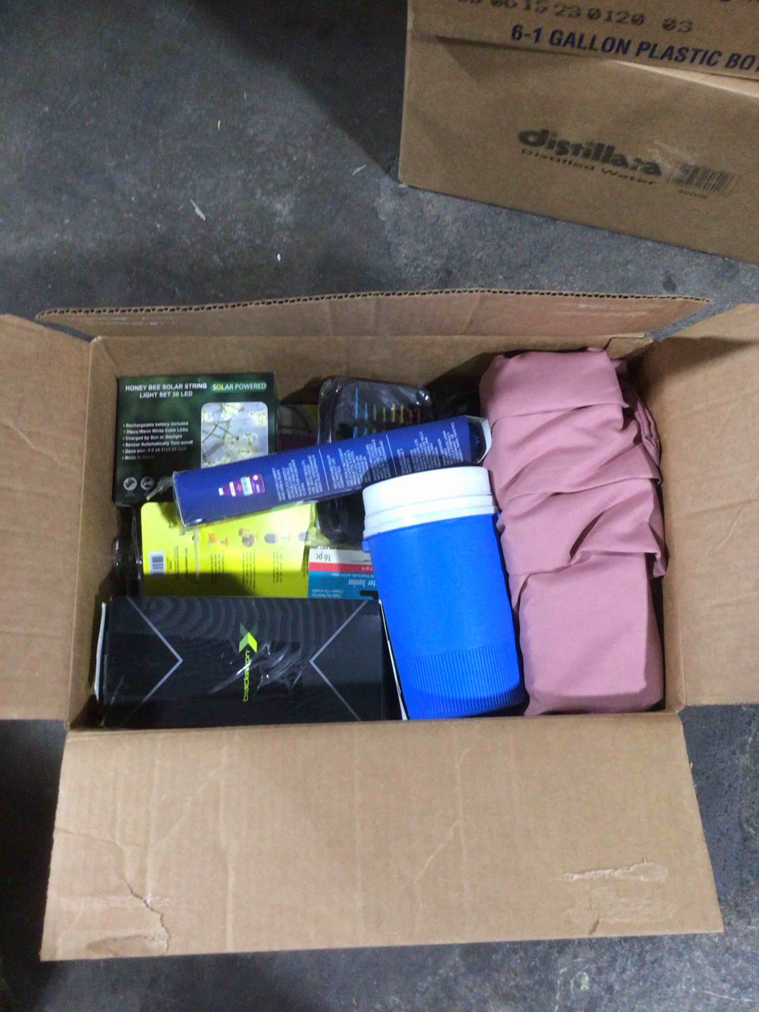 box lot of miscellaneous items 