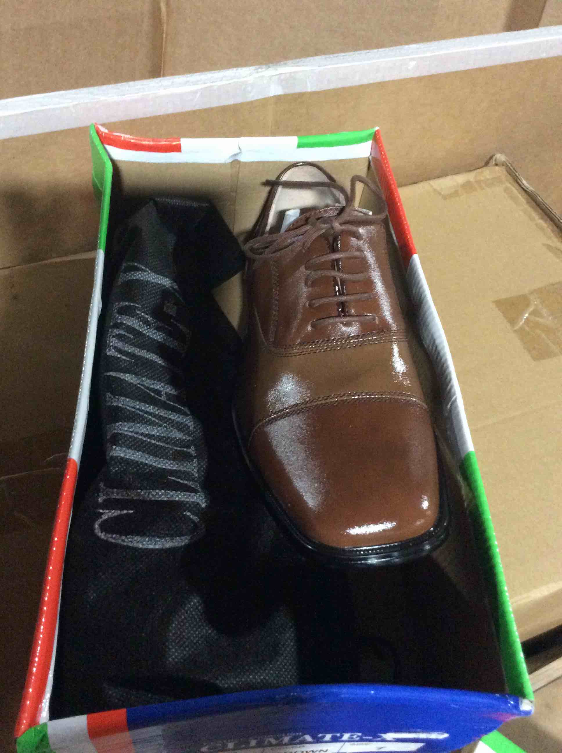 climate-x leather collection, italian style no: a0295 brown size 7