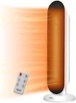 Veohaut Portable Electric Space Heater 25 INCH, 1500W PTC Ceramic Heater with Remote, Thermostat, 24H Timer, Oscillation, Overheat & Tip-Over Protection, Small Heater for Bedroom Office Home and Indoor Use