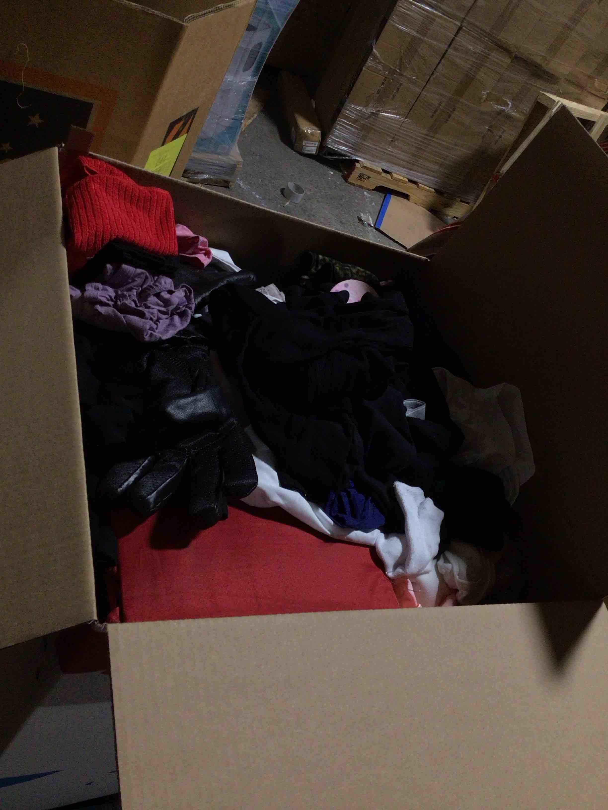 Condition photo showing New/Like New for box lot of new clothes (50pcs)