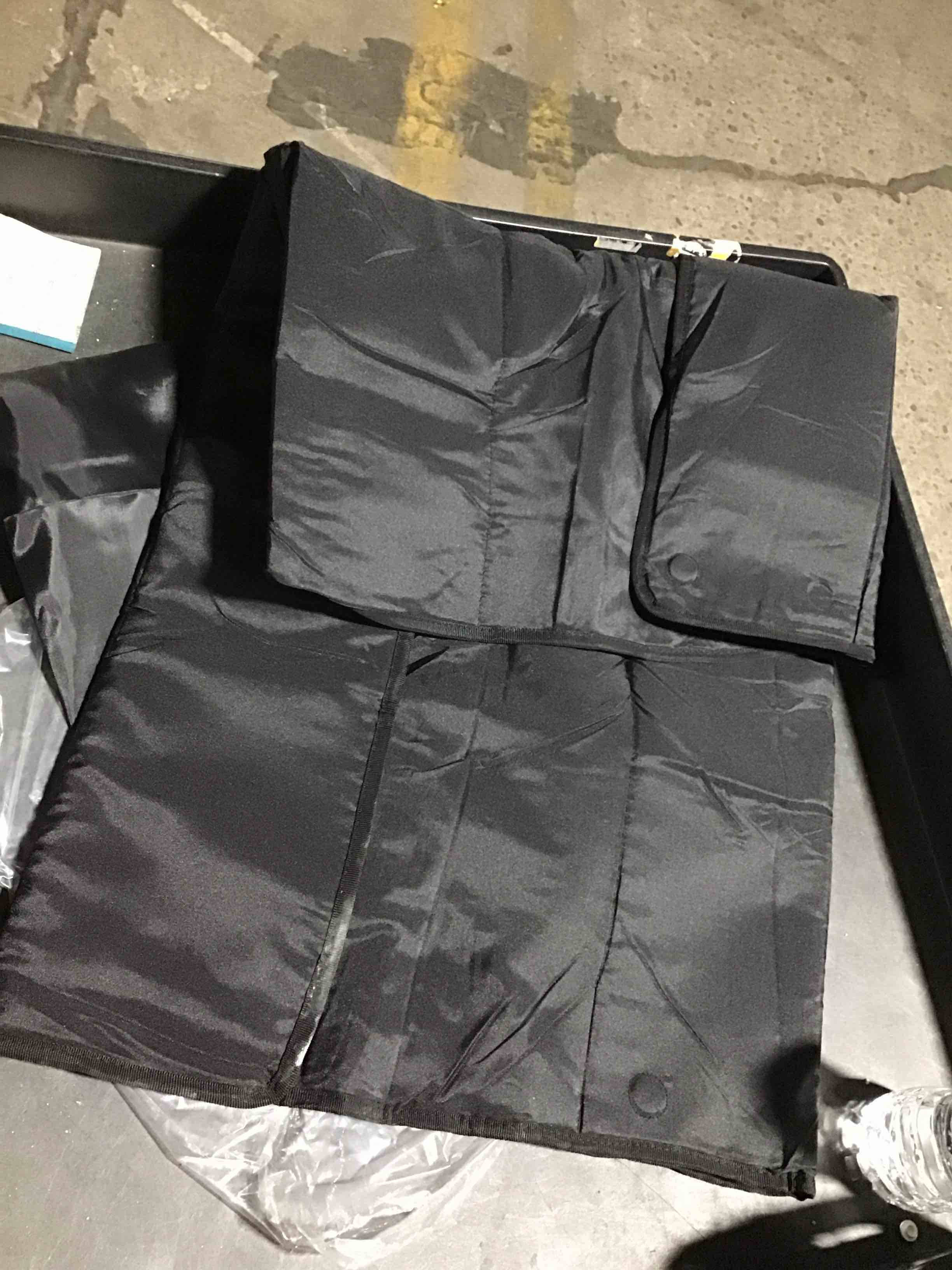 Condition photo showing New/Like New for magnetic fireplace cover - stop heat loss & keep drafts out with built-in 12 strong magnets for iron fireplace frame, 36x32 inch