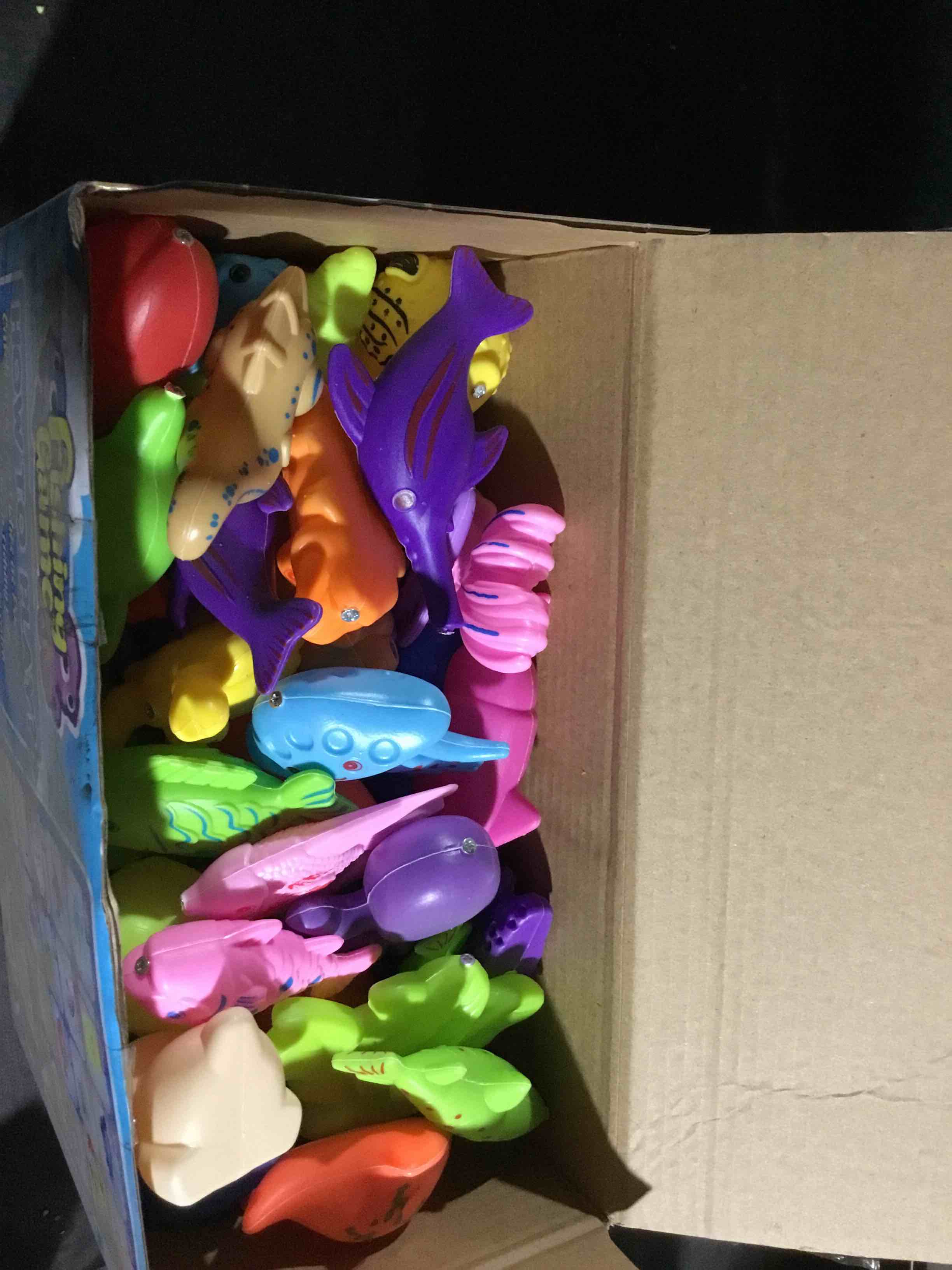 Condition photo showing New/Like New for cozybomb™ magnetic fishing toys game set for kids | water table bathtub kiddie pool party pole rod net, outdoor plastic floating fish, toddler bath color ocean sea animals birthday gift age 3-5 6 4-8 4 players 40 fishes