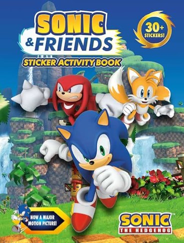 Sonic The Hedgehog Sticker Book | 4 Sheets | Over 300 Stickers