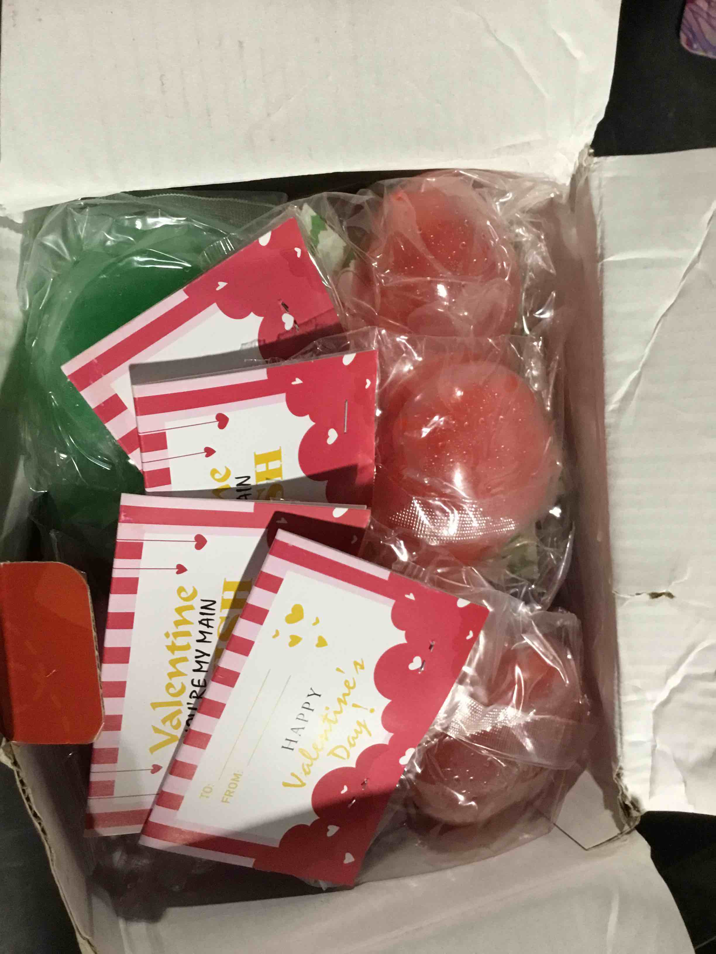Condition photo showing New/Like New for 24 pack valentines day gifts for kids classroom valentines day cards with heart stress balls for kids school, valentines for kids class valentines party favors classroom exchange gift