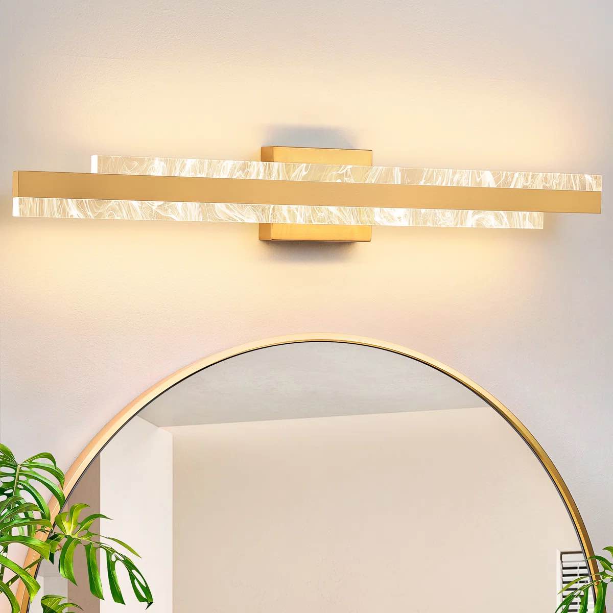 32” dimmable led bath bar