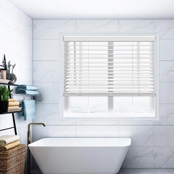 2 inch  room darkening cordless faux  wood horizontal/ Venetian blind 32x72