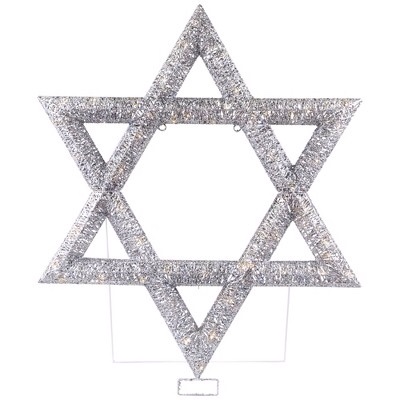 Northlight LED Lighted Sequined Star of David Outdoor Decoration ...