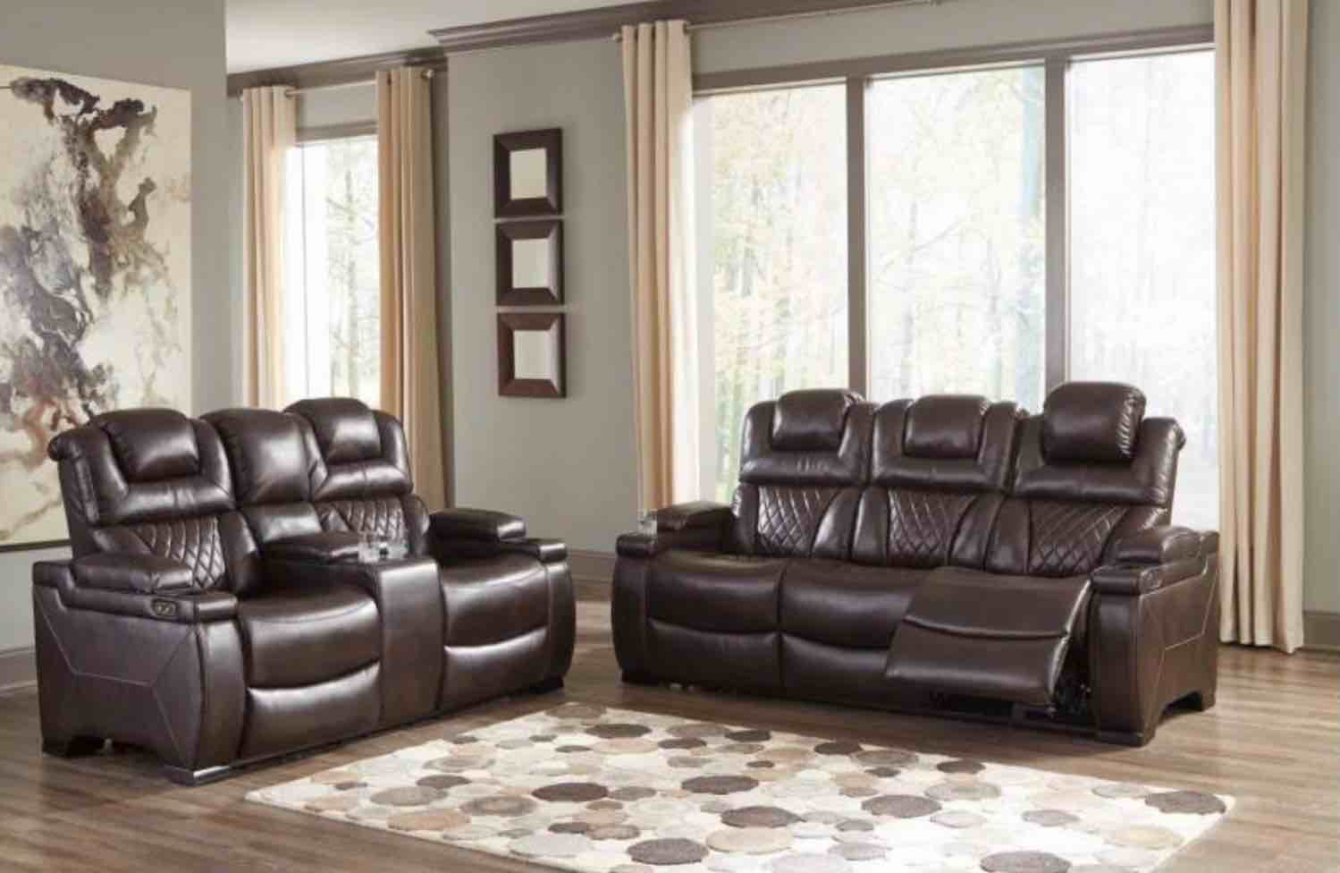 Living Room Warnerton Power Reclining Sofa & Loveseat  