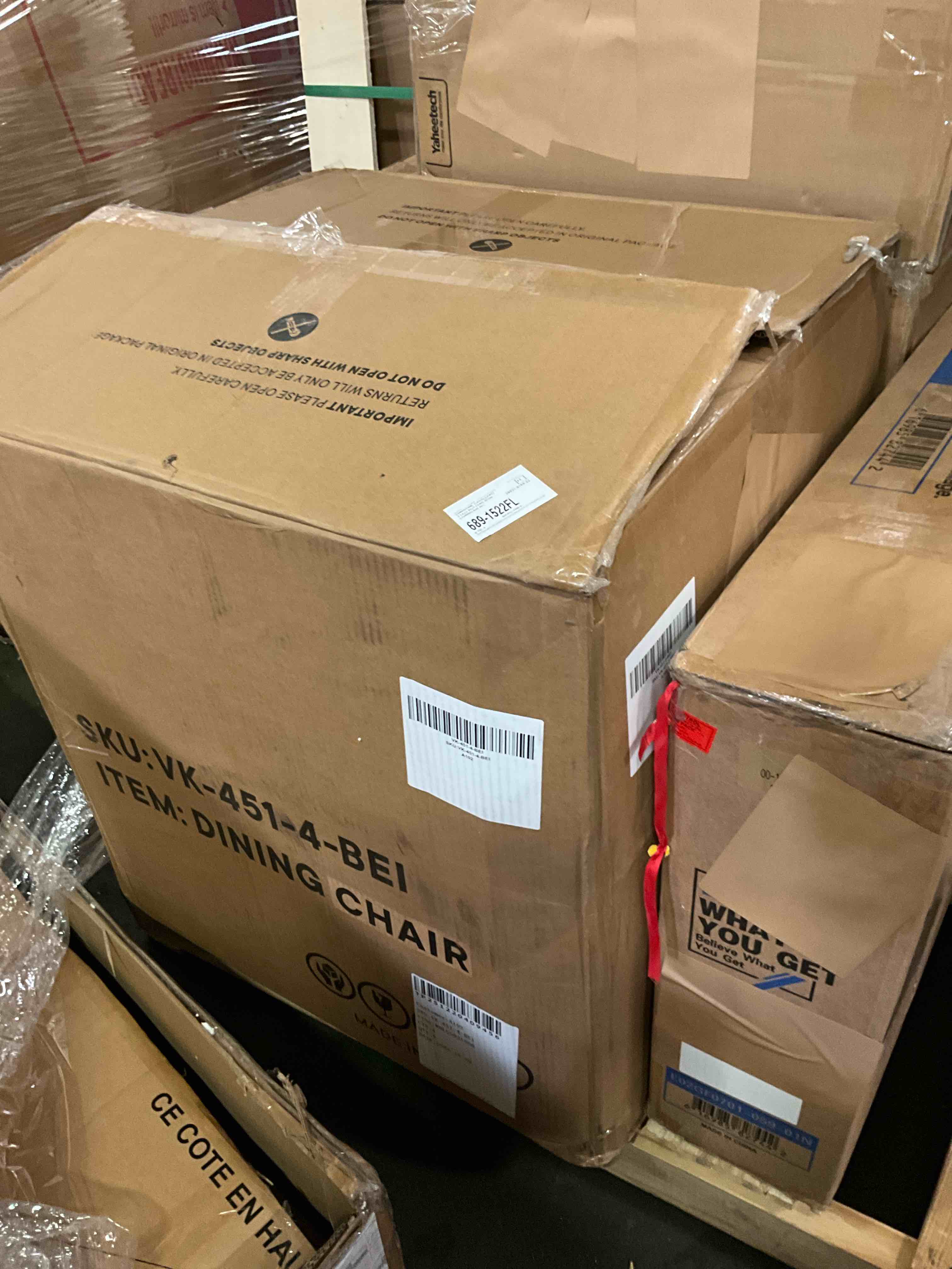 Condition photo showing New/Like New for modern fabric upholstered dining chair/kitchen chairs