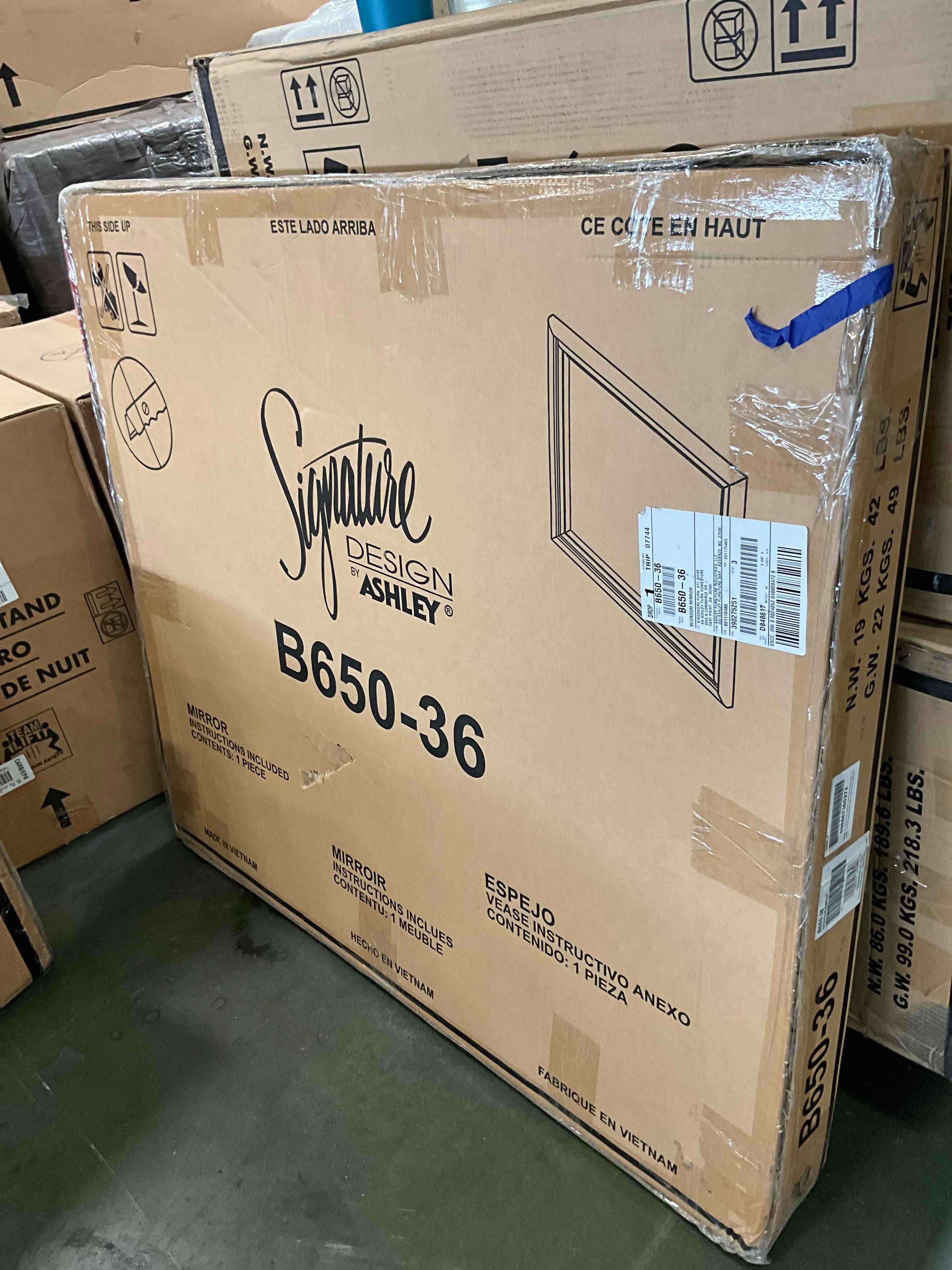 Condition photo showing New/Like New for coralayne - silver bedroom mirror