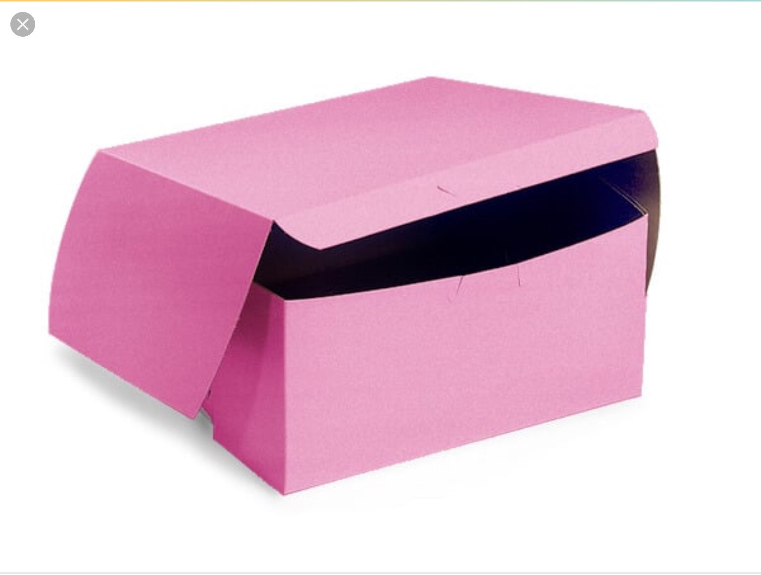 Pink Bakery Cake Boxes, (size and amounts unknown)