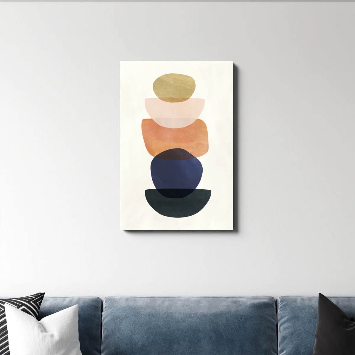 " Mod Pods II " by Victoria Borges Painting Print Black frame