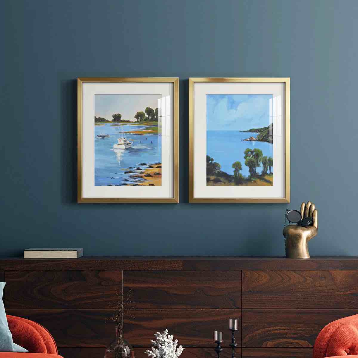 Harbor Side II " Harbor Side II " 2 - Pieces Painting Print