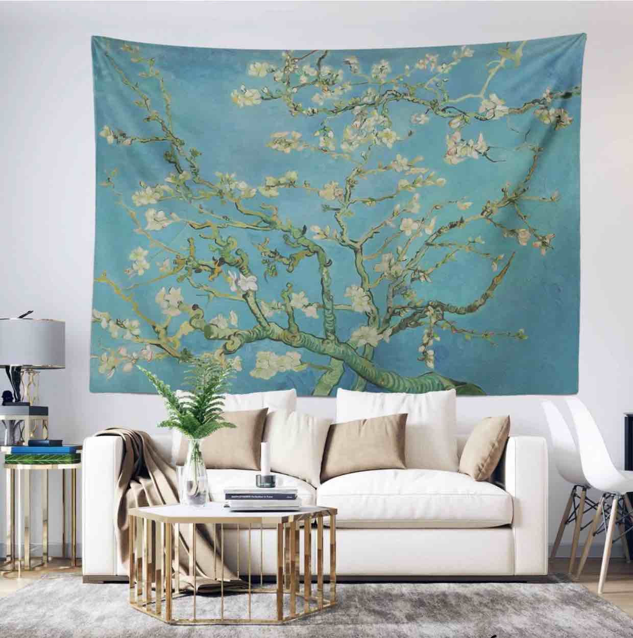  Van Gogh Tapestry Wall Hanging Almond Blossoms Nature Floral Wall