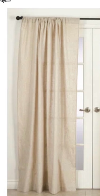 SARO 731.N5796 57 x 96 in. Classic Linen Blend Curtain Panel - Natural, 1 pack 