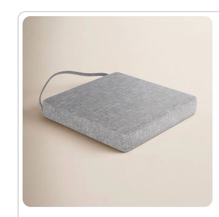  Outdoor 6" Dining Chair Cushion Cover (Set of 2 ) gris