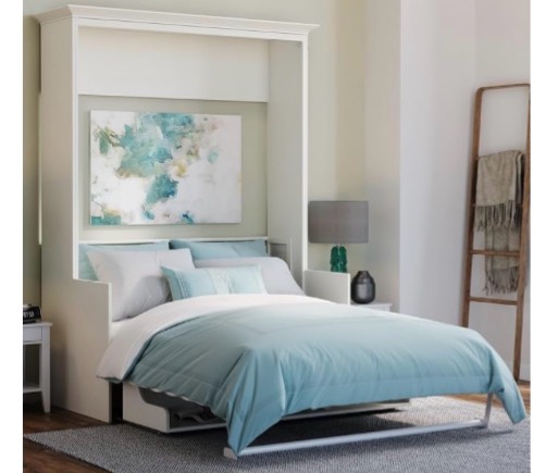 Cabinet Bed with Tri-fold Mattress and Storage Drawers e/cajones de almacenamient Lit armoire avec matelas triple pliant/tiroirs de rangement.imcomplete 