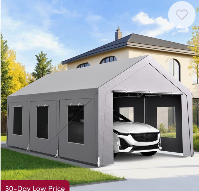  Vita 12° Wx 20' DHeavy Duty Carport Portable Garage Storage Shed G,Similar 