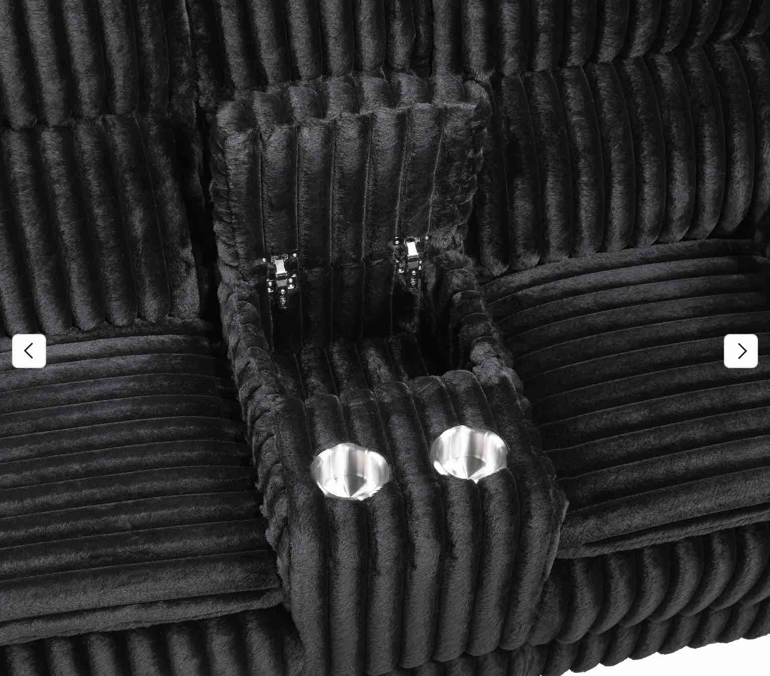 Goodland Black Double Reclining Love Seat with Center Console, imcomplete only a part 