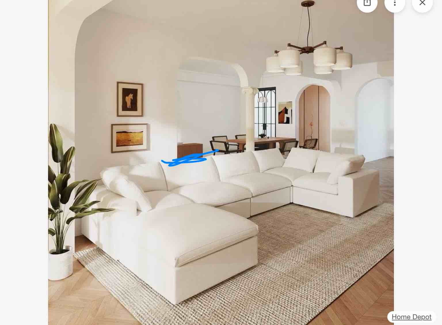 Upholstered Sofa, Cloud Couch Modular Sectional Sofa Couch for, only one part a- backrest - of this sofa