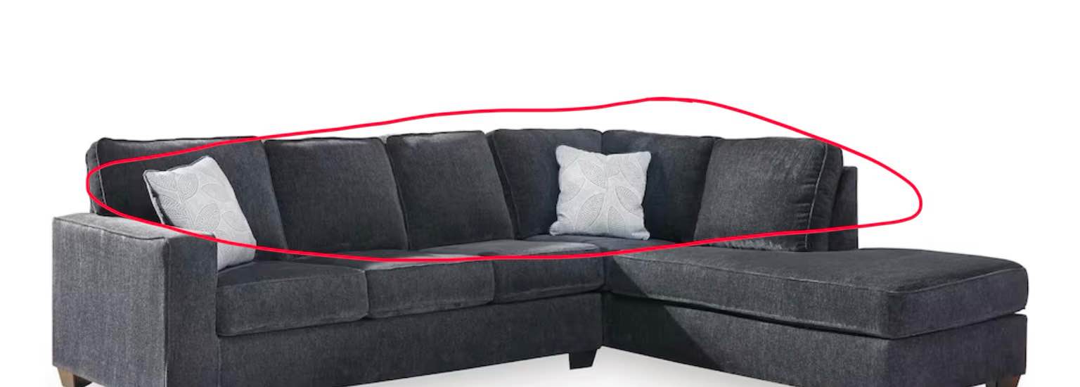 Imcomplete sofa -only the cushion section 