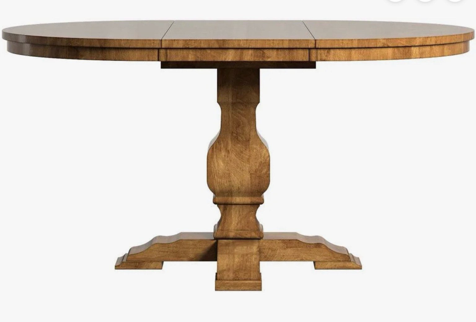  (1/2) OAK FINISH OVAL DINING TABLE TOP 42-50 WITH LEAF