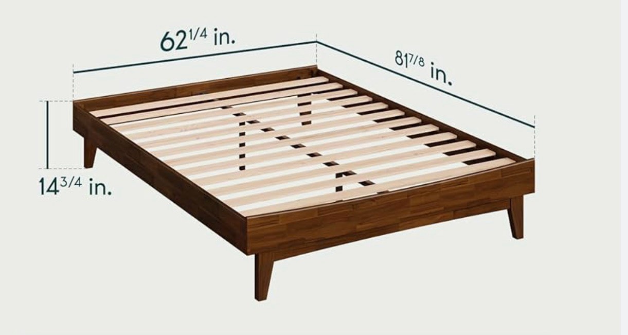 Queen platform  size : 88 x 13 x 8 inches 