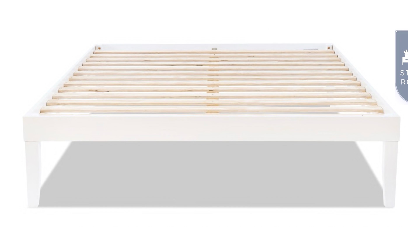 Phoebe Queen White Solid Wood Platform Bed.Similar 