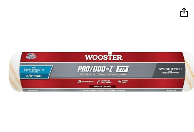 Wooster Brush RR666-14 Inch Pro Doo Z FTP Roller Cover, 3/8-Inch Nap