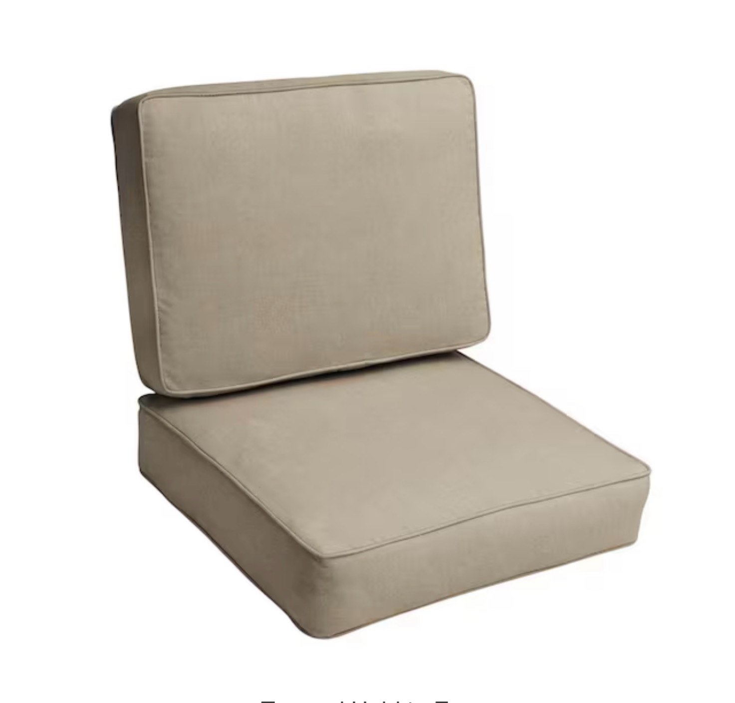 Sumbrella Outdoor Lounge Chair Seat / Back Cushion 22” x 22” Canvas Taupe