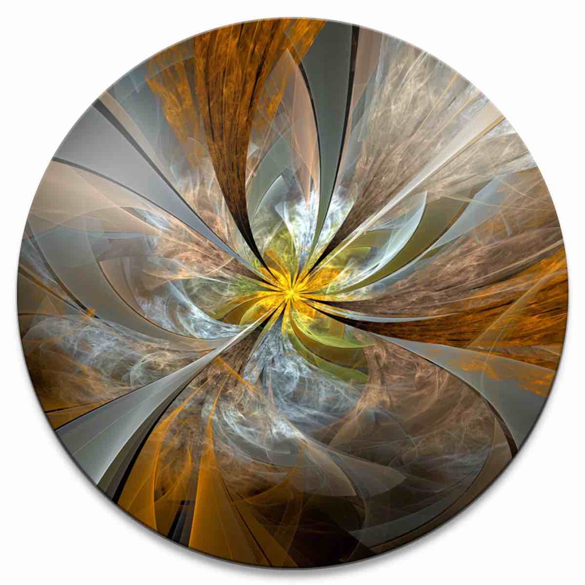 more " 'Symmetrical Yellow Fractal Flower' " By East Urban Home 23”