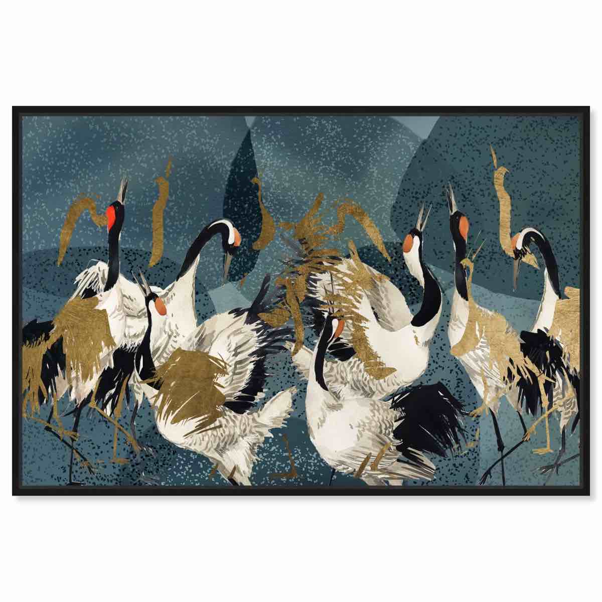 " Crane Love Crane Love Modern White " by Oliver Gal 16” x 24”