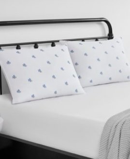 Lauren Ralph Lauren Logo Medium Density 2-Pack Down Alternative Pillow, Standard/Queen (20” x 28”)