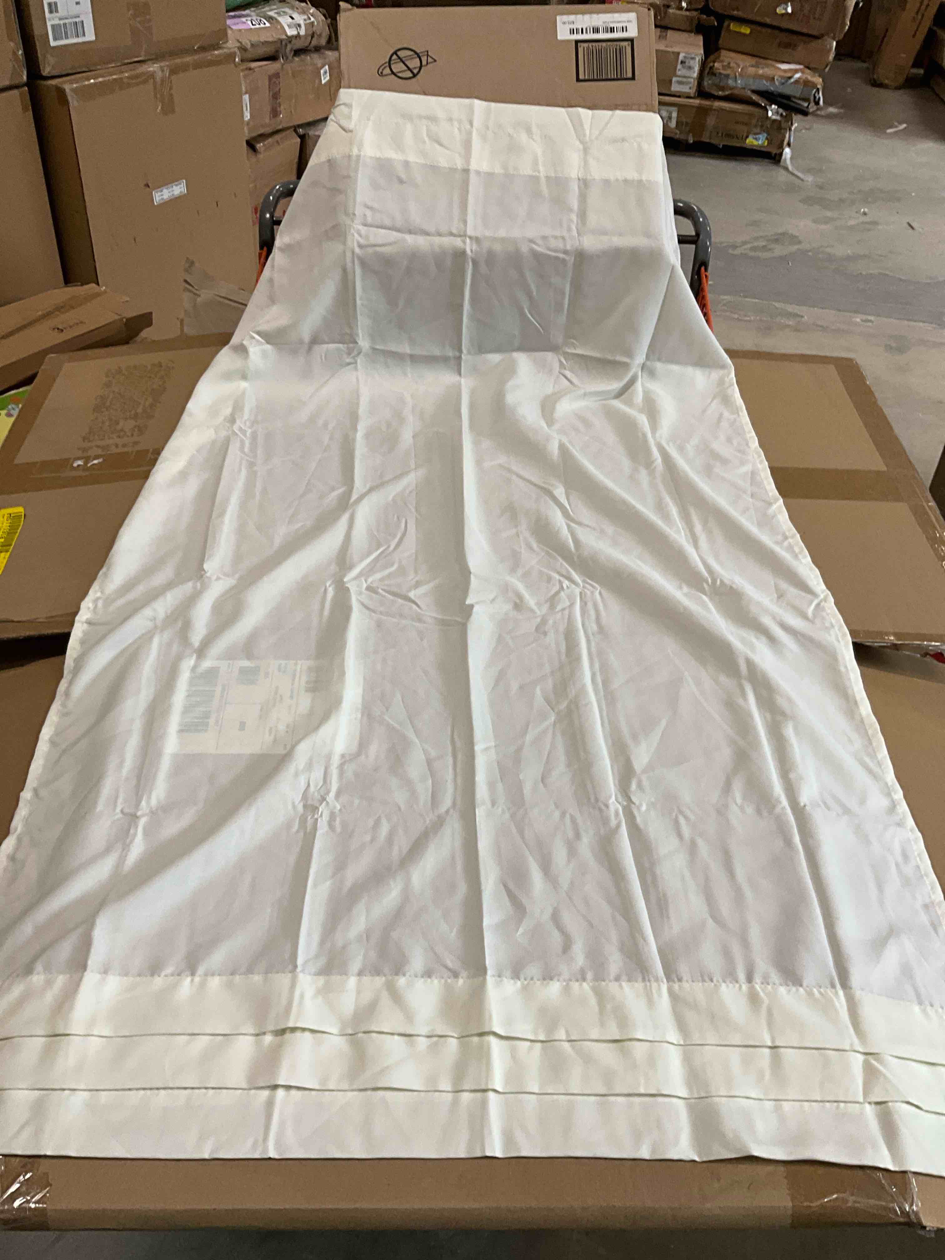 White/Cream Color Curtains Silent Knight, 12pc,  28”W x 46”L 