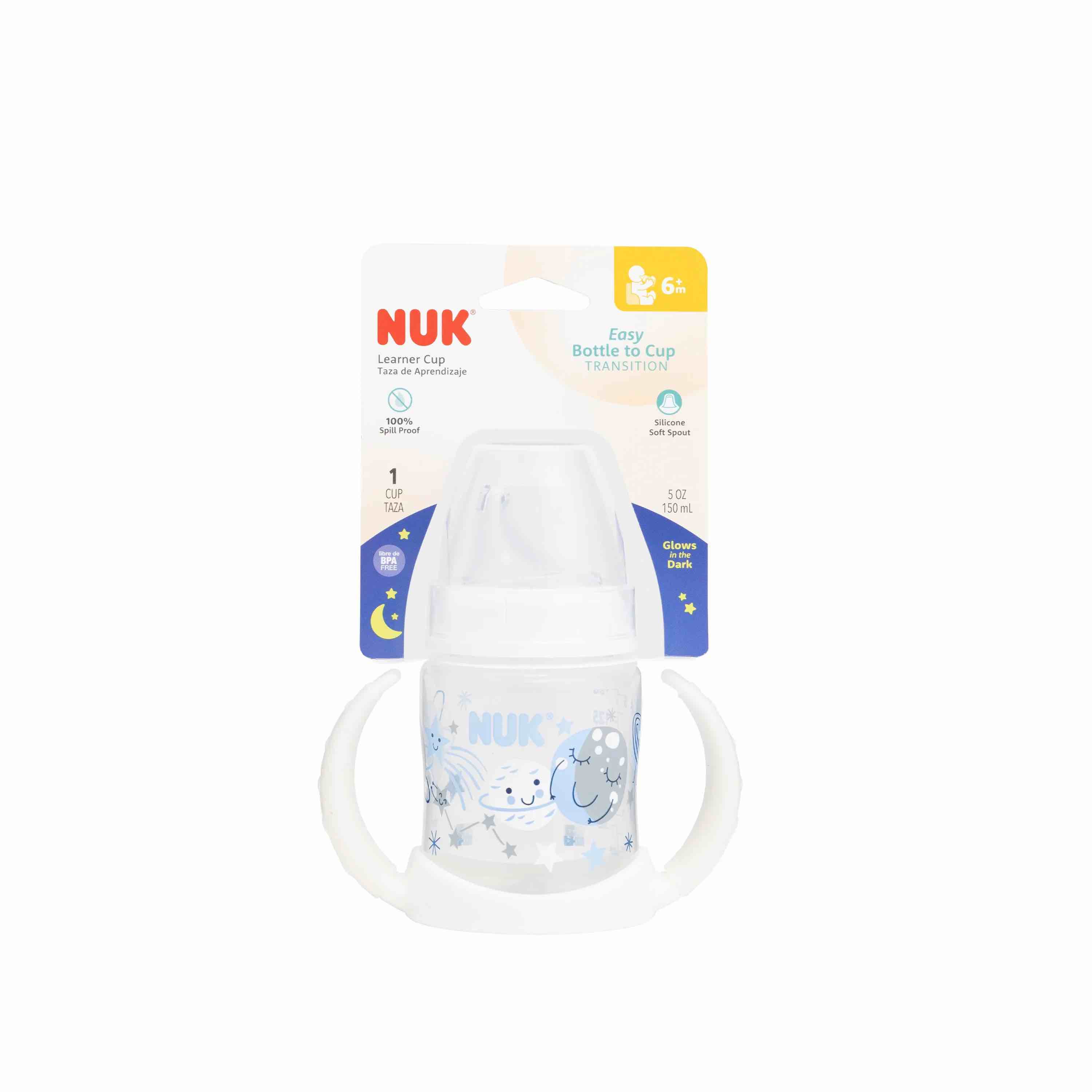 NUK Learner Cup, 5 oz, 1 Pack, 6+ Months – BPA Free, Spill Proof Sippy Cup