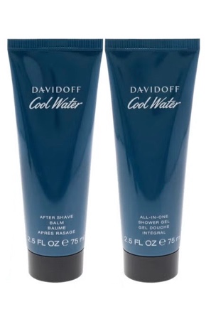 Davidoff Cool Water, 2.5oz Shower Gel, 2.5oz After Shave Balm, 2Pc Set