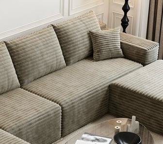 Simone Corduroy Modular Sofa Piece, No Assembly Required (Read Description)