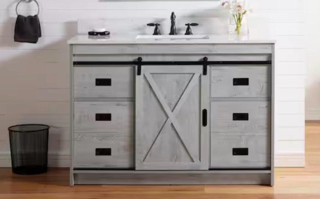 Customer Reviews for SUDIO Rafter 47in. W x 21.7 in.  Bath Vanity in Charcoal White with Engineered Stone Vanity Top in Carrara White with Sink by SUDIO White 